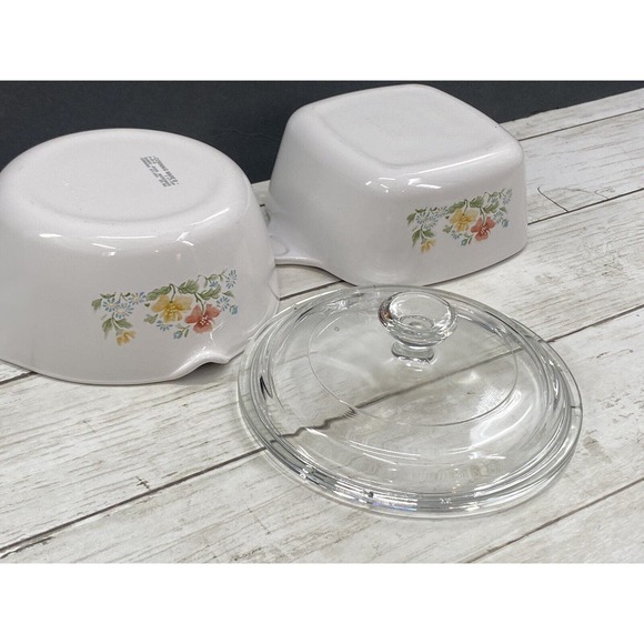 2 Vintage Corning Ware Dishes MEADOW Casserole P43B /Saucepan P89B W/LID - Picture 12 of 12
